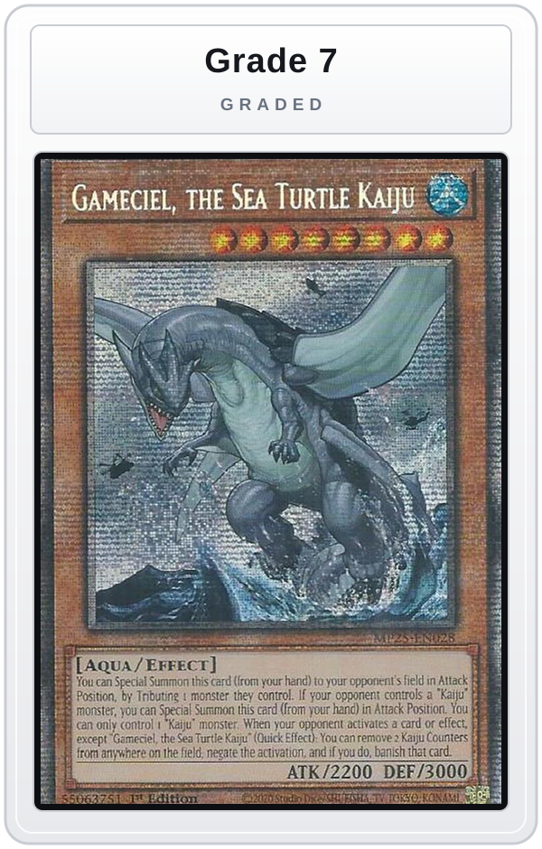 Graded - Gameciel, the Sea Turtle Kaiju — Grade 7 graded overlay