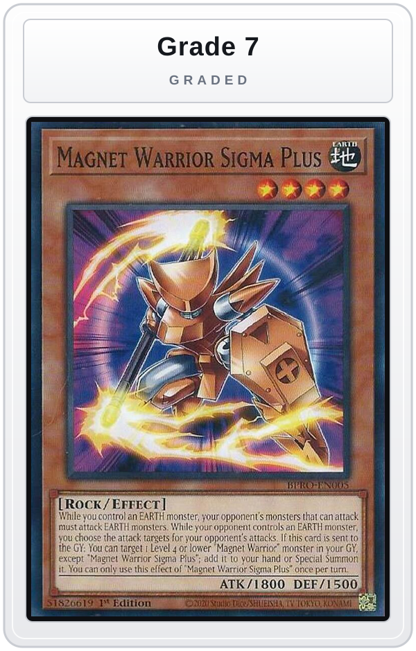 Graded - Magnet Warrior Sigma Plus — Grade 7 graded overlay