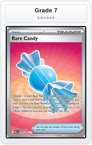 Graded - Rare Candy - 175/132 — Grade 7 graded overlay