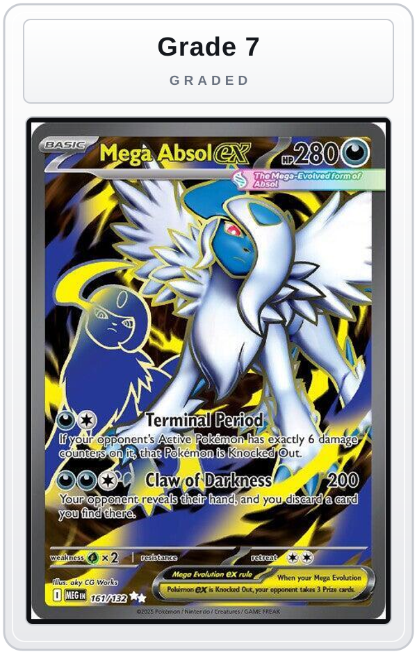 Graded - Mega Absol ex - 161/132 — Grade 7 graded overlay