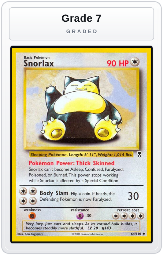 Graded - Snorlax — Grade 7 graded overlay