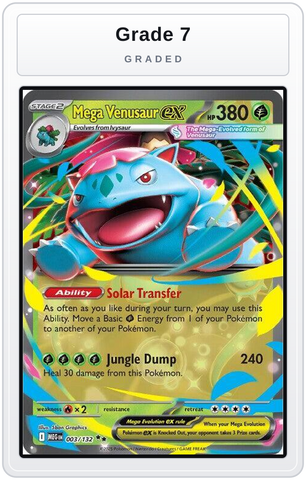 Graded - Mega Venusaur ex - 003/132 — Grade 7 graded overlay