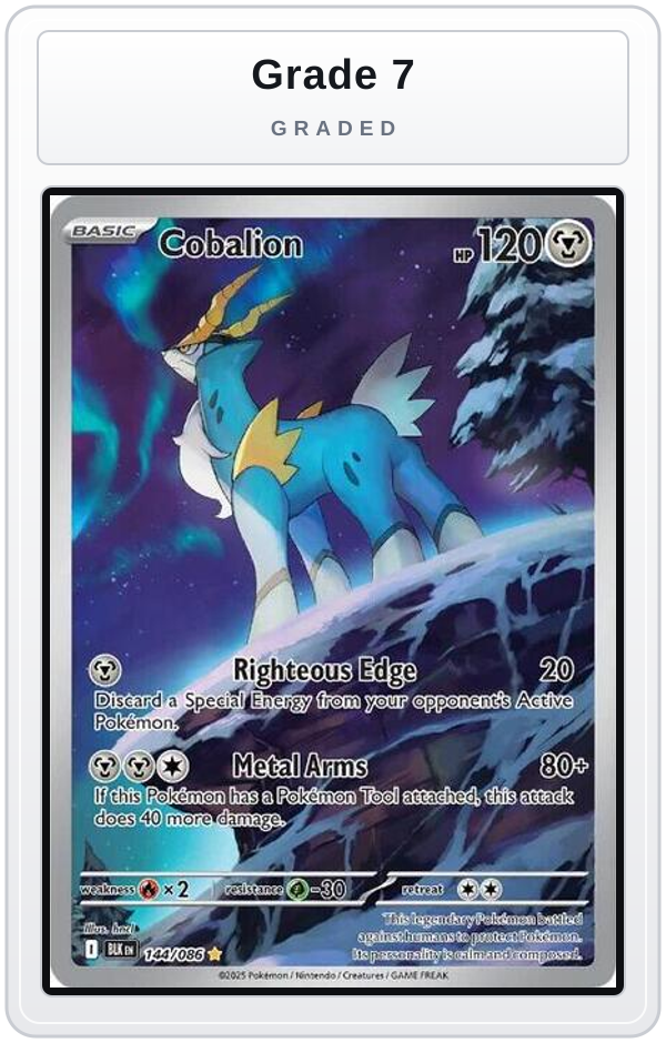 Graded - Cobalion - 144/086 — Grade 7 graded overlay