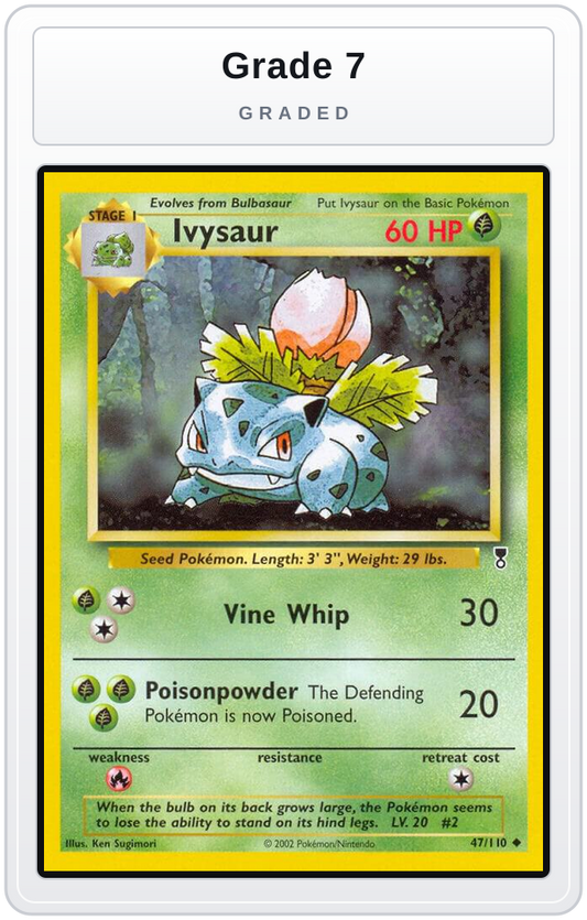 Graded - Ivysaur — Grade 7 graded overlay