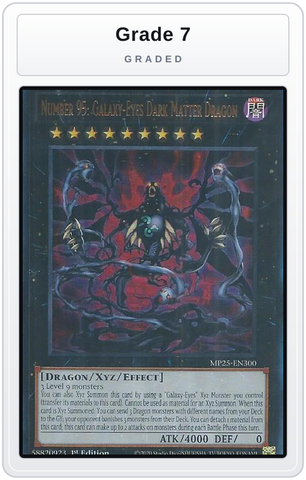 Graded - Number 95: Galaxy-Eyes Dark Matter Dragon — Grade 7 graded overlay