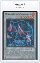Graded - Horned Brute Carnovorus — Grade 7 graded overlay