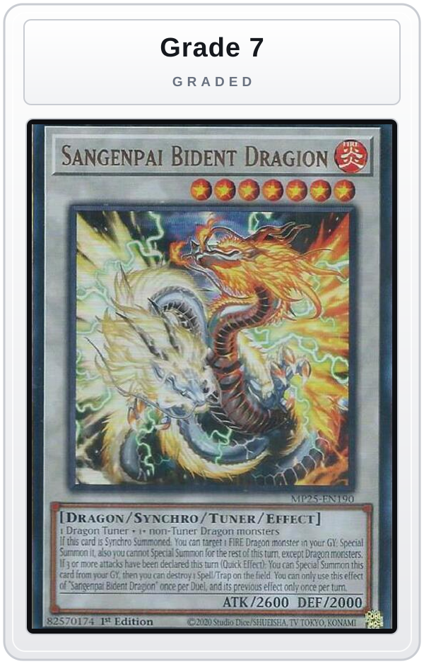 Graded - Sangenpai Bident Dragion — Grade 7 graded overlay