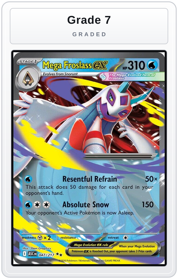 Graded - Mega Froslass ex - 047/217 — Grade 7 graded overlay