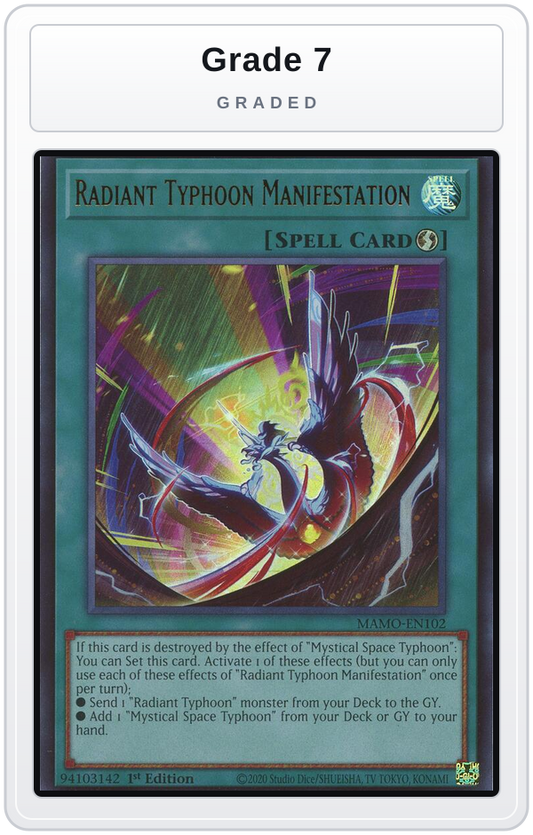 Graded - Radiant Typhoon Manifestation — Grade 7 graded overlay
