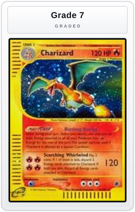 Graded - Charizard (6) — Grade 7 graded overlay