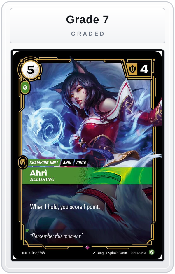 Graded - Ahri, Alluring — Grade 7 graded overlay