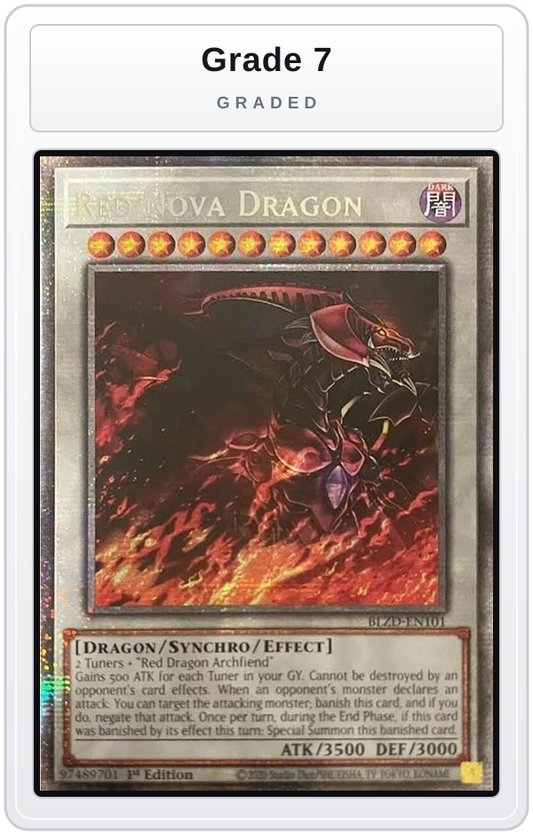 Graded - Red Nova Dragon (Starlight Rare) — Grade 7 graded overlay