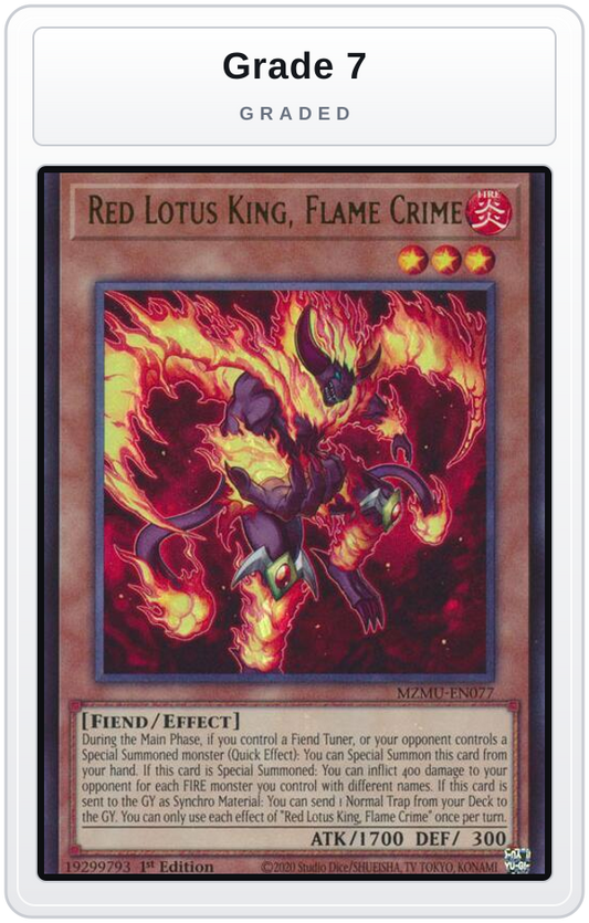 Graded - Red Lotus King, Flame Crime — Grade 7 graded overlay