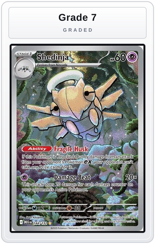 Graded - Shedinja - 144/132 — Grade 7 graded overlay