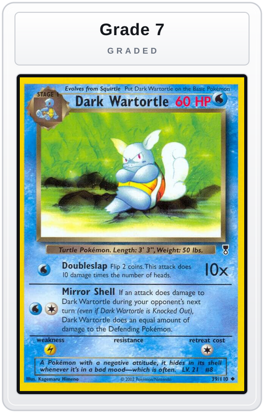 Graded - Dark Wartortle — Grade 7 graded overlay