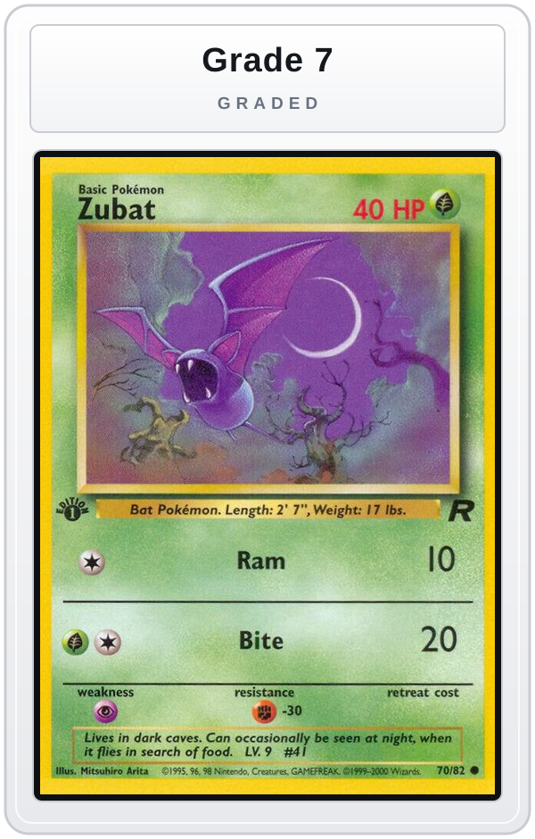 Graded - Zubat — Grade 7 graded overlay