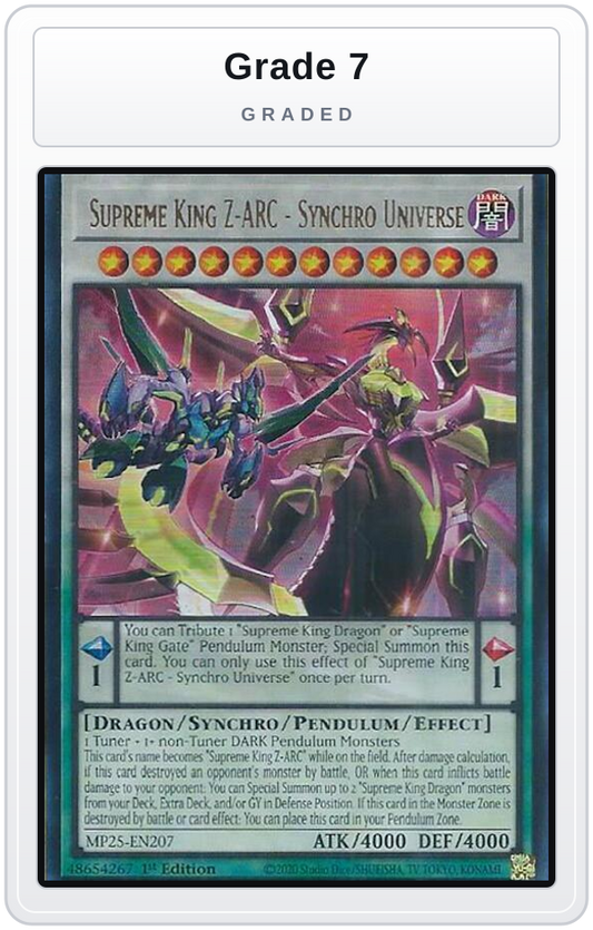 Graded - Supreme King Z-ARC - Synchro Universe — Grade 7 graded overlay