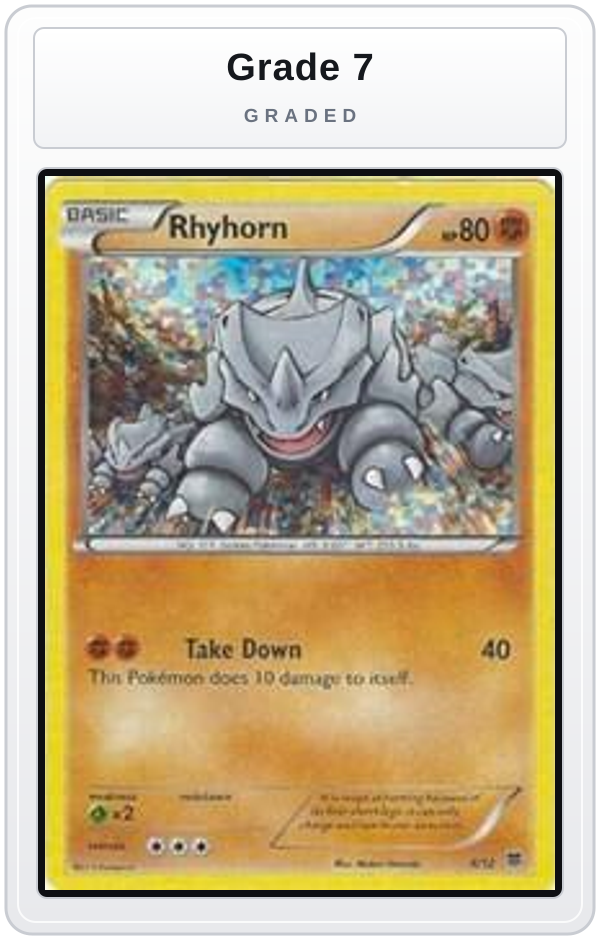 Graded - Rhyhorn - 8/12 — Grade 7 graded overlay
