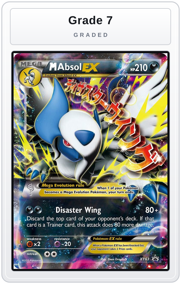 Graded - M Absol EX - XY63 — Grade 7 graded overlay