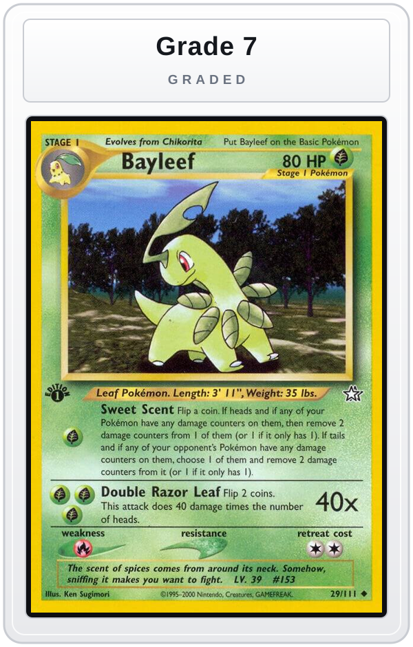 Graded - Bayleef (29) — Grade 7 graded overlay