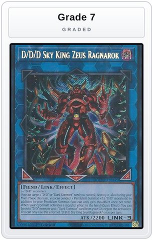 Graded - D/D/D Sky King Zeus Ragnarok — Grade 7 graded overlay