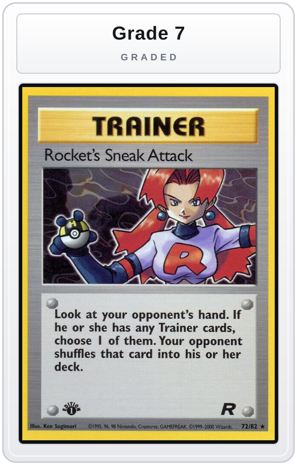 Graded - Rocket's Sneak Attack (72) — Grade 7 graded overlay