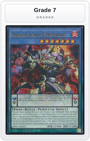 Graded - Archfiend Emperor — Grade 7 graded overlay