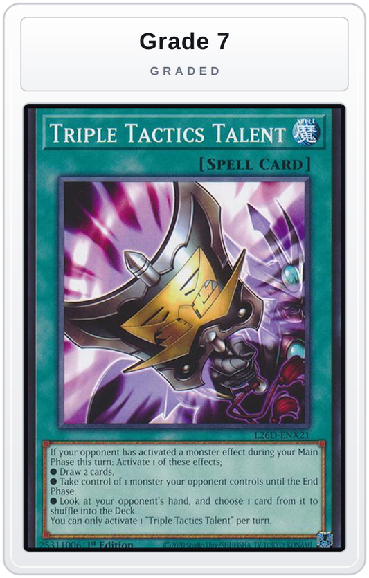 Graded - Triple Tactics Talent - L26D-ENX21 — Grade 7 graded overlay