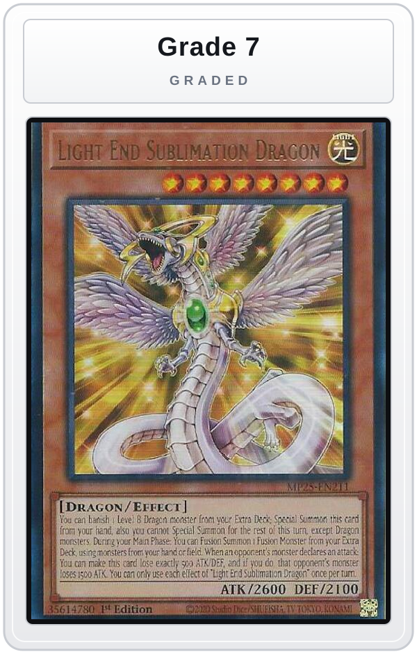 Graded - Light End Sublimation Dragon — Grade 7 graded overlay