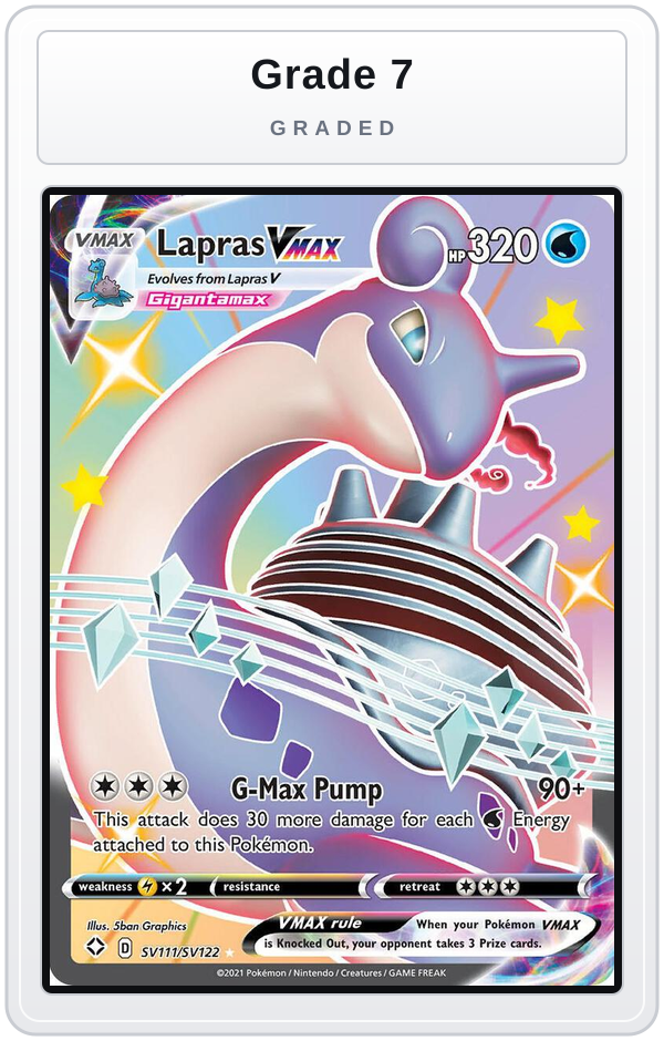 Graded - Lapras VMAX — Grade 7 graded overlay