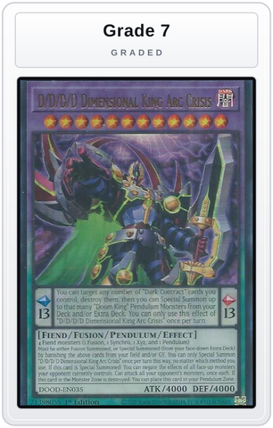 Graded - D/D/D/D Dimensional King Arc Crisis — Grade 7 graded overlay
