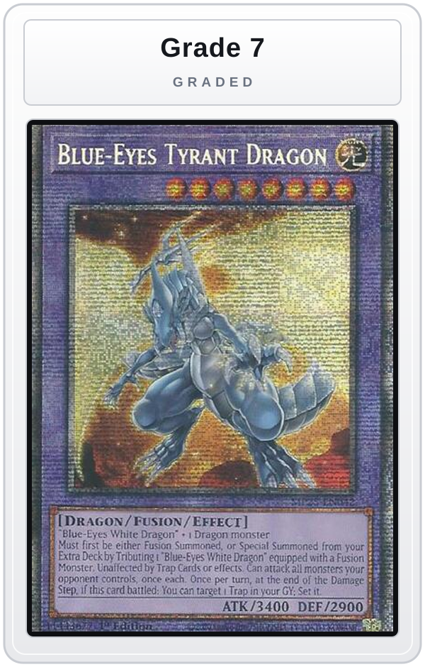 Graded - Blue-Eyes Tyrant Dragon — Grade 7 graded overlay