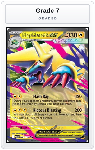 Graded - Mega Manectric ex - 050/132 — Grade 7 graded overlay