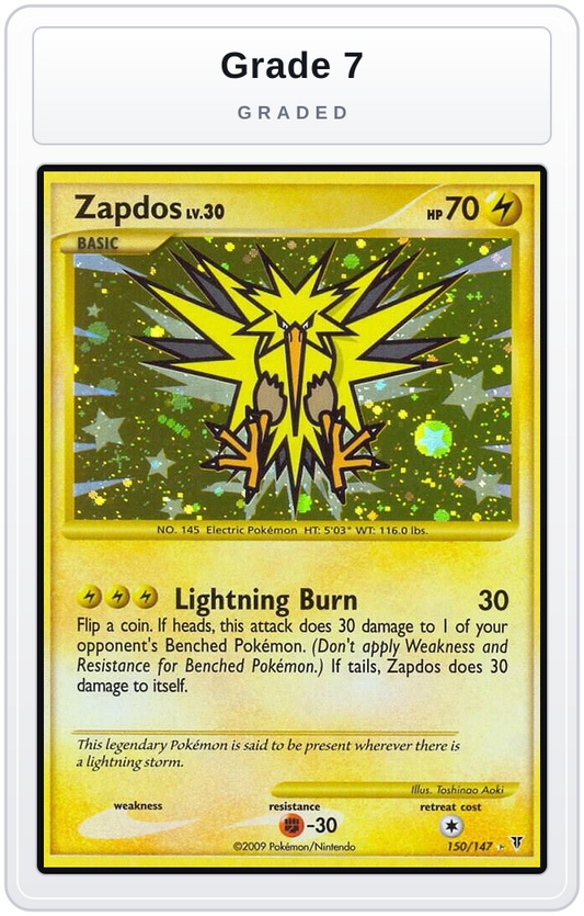 Graded - Zapdos (150) — Grade 7 graded overlay