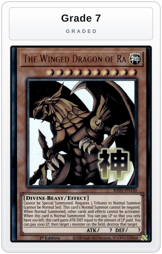 Graded - The Winged Dragon of Ra — Grade 7 graded overlay