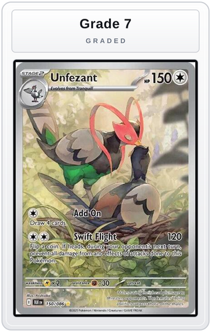 Graded - Unfezant - 150/086 — Grade 7 graded overlay