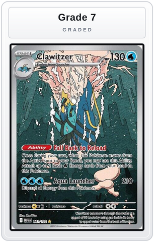 Graded - Clawitzer - 141/132 — Grade 7 graded overlay