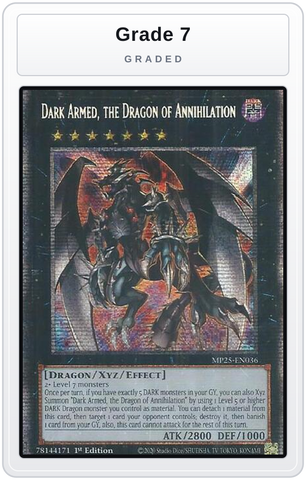Graded - Dark Armed, the Dragon of Annihilation — Grade 7 graded overlay