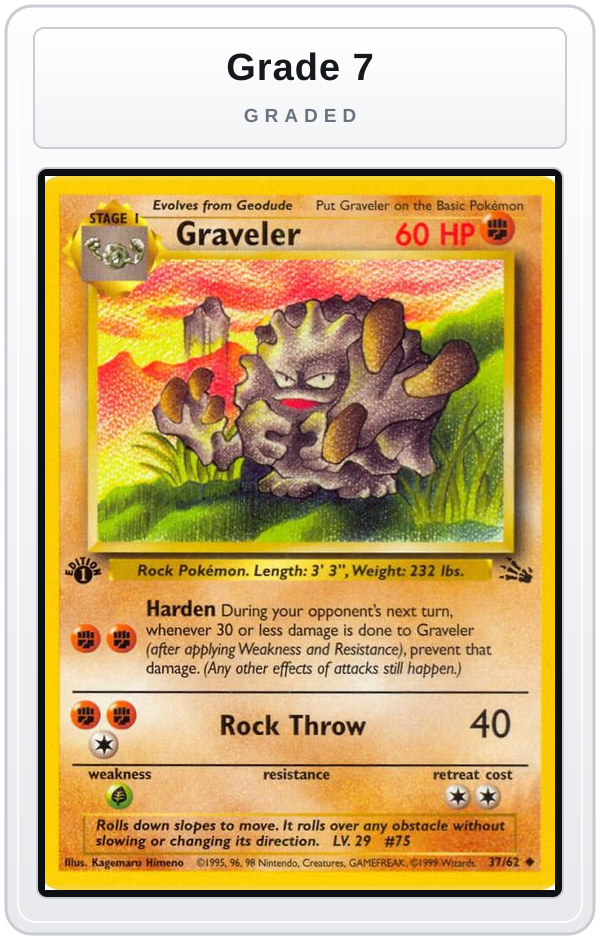 Graded - Graveler — Grade 7 graded overlay