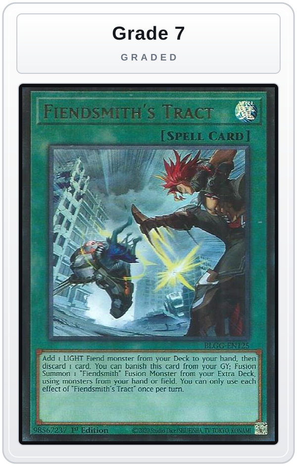 Graded - Fiendsmith's Tract — Grade 7 graded overlay