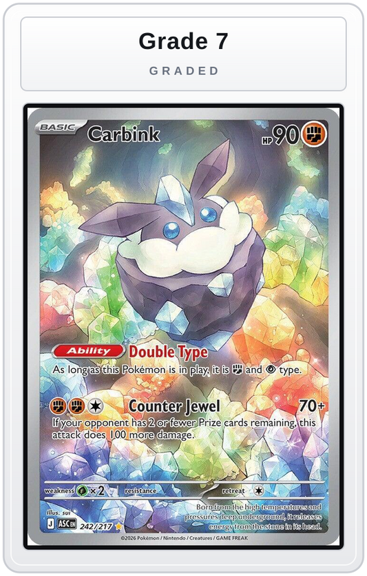 Graded - Carbink - 242/217 — Grade 7 graded overlay