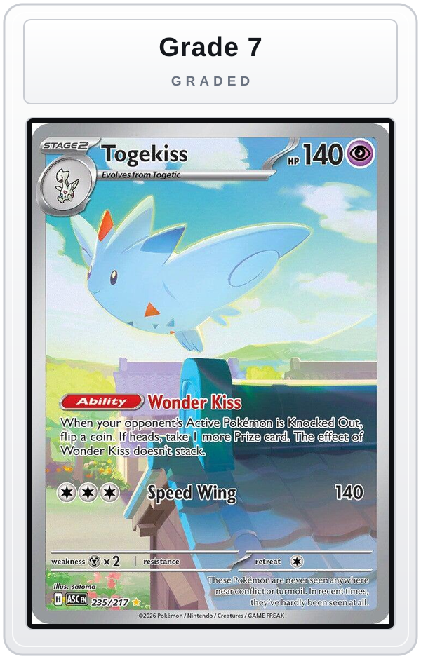 Graded - Togekiss - 235/217 — Grade 7 graded overlay