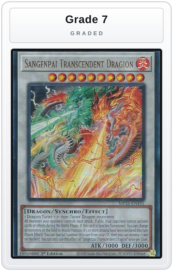 Graded - Sangenpai Transcendent Dragion — Grade 7 graded overlay