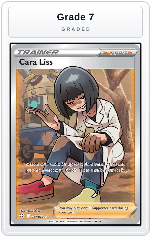 Graded - Cara Liss (Full Art) — Grade 7 graded overlay