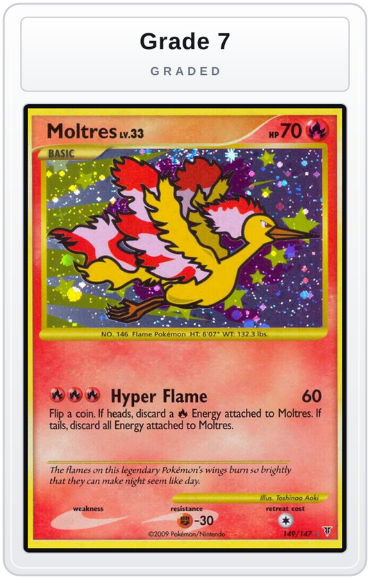 Graded - Moltres (149) — Grade 7 graded overlay