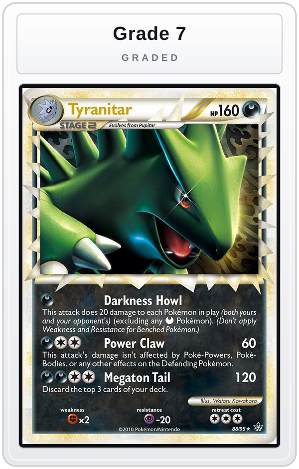 Graded - Tyranitar (Prime) — Grade 7 graded overlay