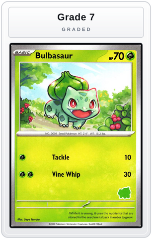 Graded - Bulbasaur — Grade 7 graded overlay