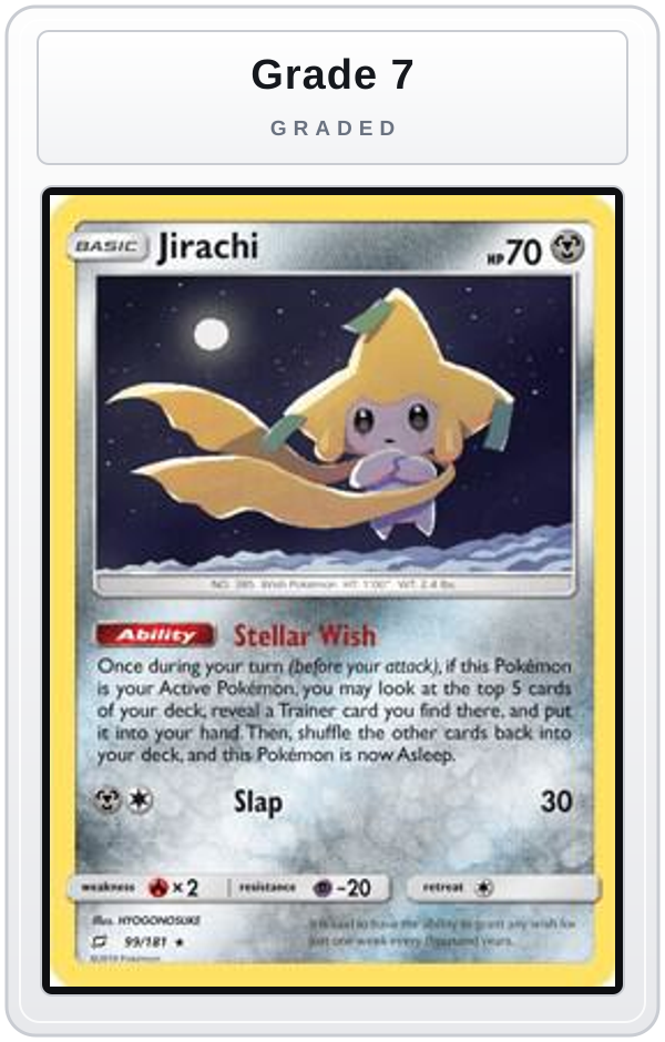 Graded - Jirachi - 99/181 — Grade 7 graded overlay