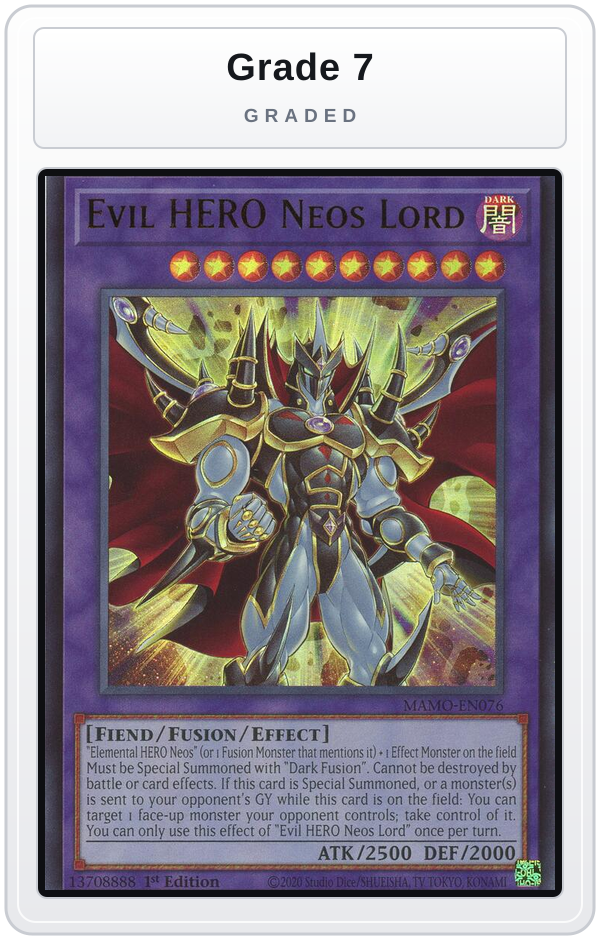 Graded - Evil HERO Neos Lord — Grade 7 graded overlay