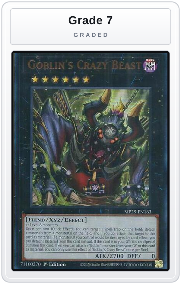 Graded - Goblin's Crazy Beast — Grade 7 graded overlay